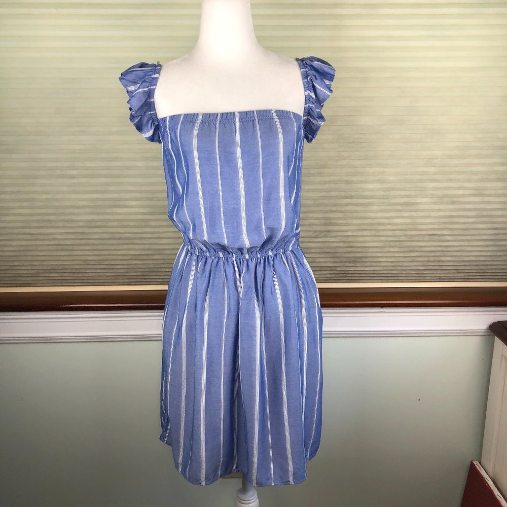 NEW American Eagle Outfitters Coastal Striped Off the Shoulder Mini Dress Fairy